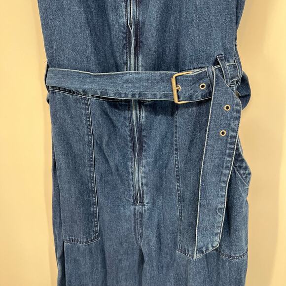 Rachel Comey X Target Denim Sleeveless Jumpsuit Women's Size 14 Blue 100% Cotton - Picture 7 of 11